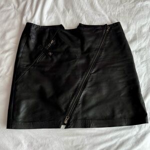 Vintage Cache leather skirt